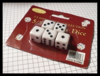 Dice : Dice - 6D - White With Black Pips China